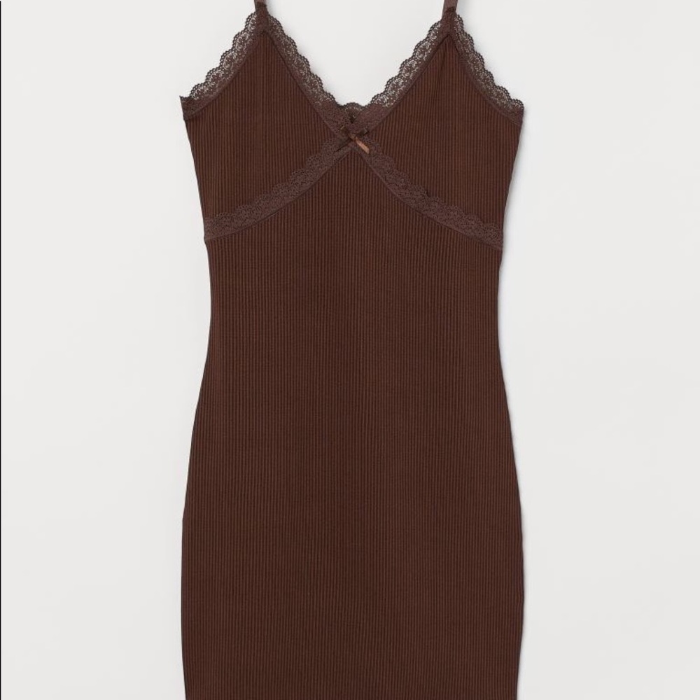 NWT Cute Brown Lace Dress - Picture 2 of 4